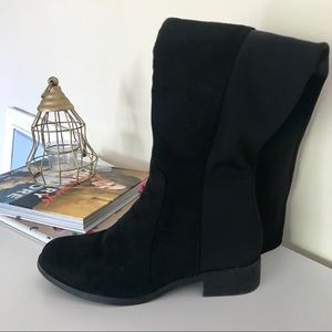 Black over the knee boots